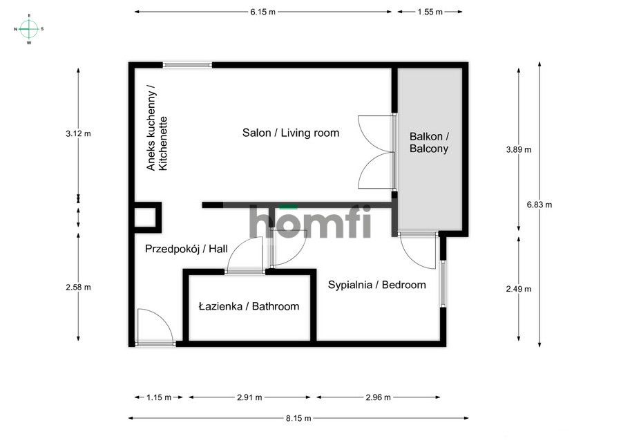 Sunny 2-room apartment | Avia - Квартира - Продаж - Kraków, Nowa Huta / Czyżyny