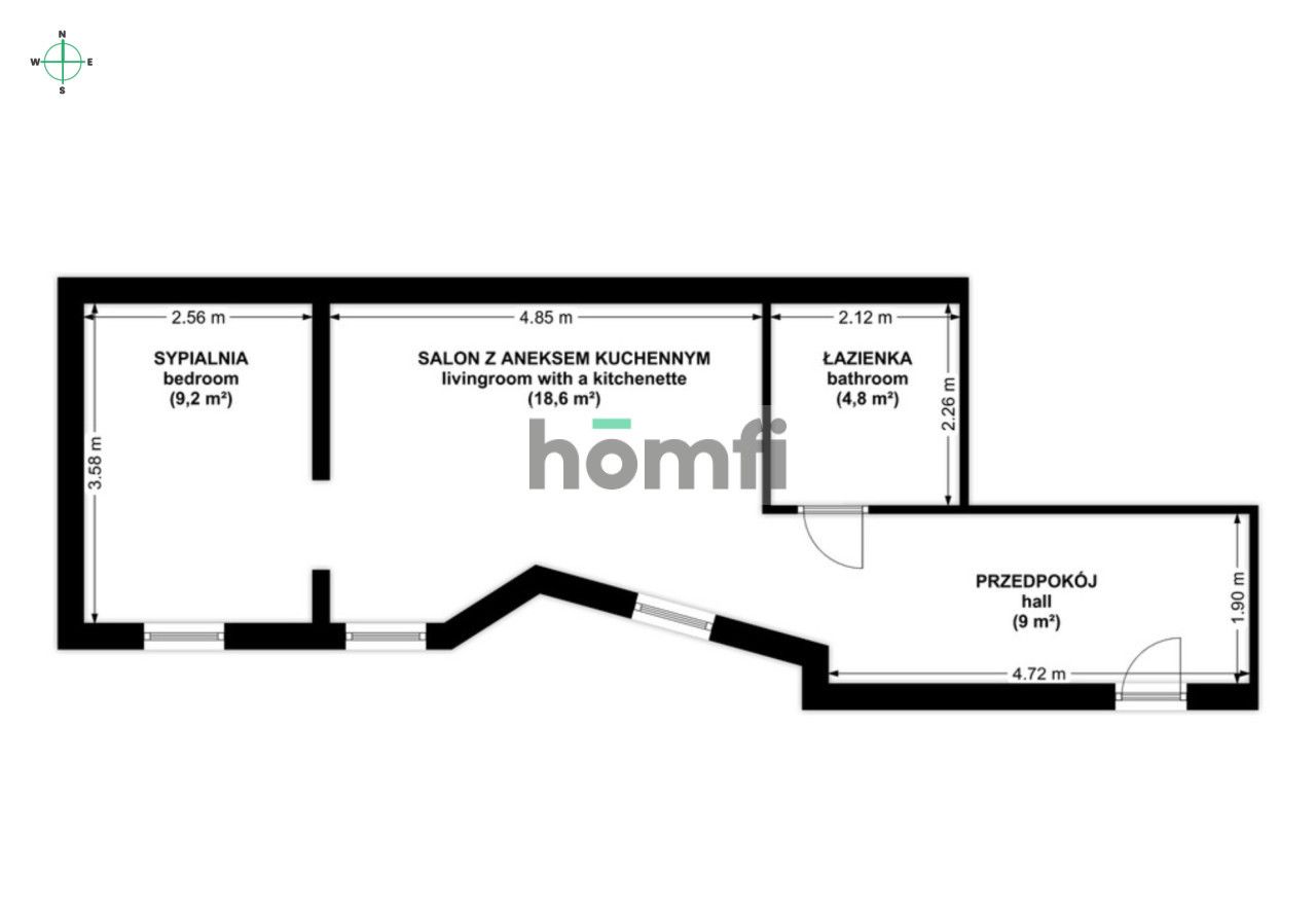 Eleganckie mieszkanie 2-pokojowe w odrestaurowanej kamienicy | GRZEGÓRZKI | Kraków, ul. Rakowicka - Mieszkanie - Wynajem - Kraków, Śródmieście / Grzegórzki