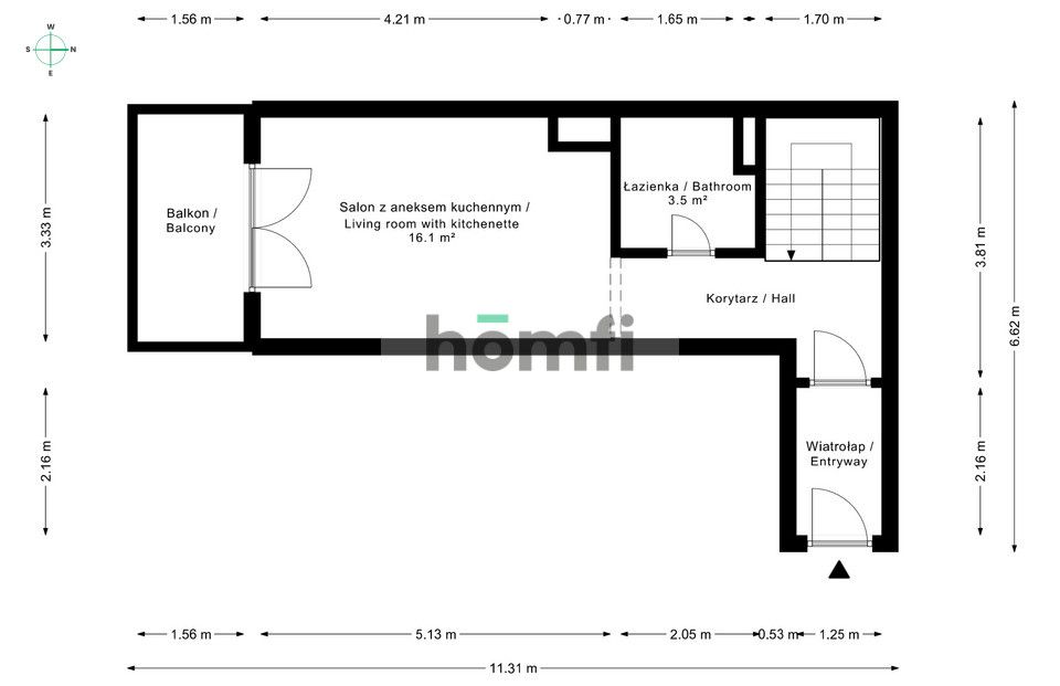 Dwupoziomowy apartament inwestycyjny 53 m² | Maślice | gotowy biznes w najmie krótkoterminowym - Mieszkanie - Sprzedaż - Wrocław, Fabryczna / Maślice