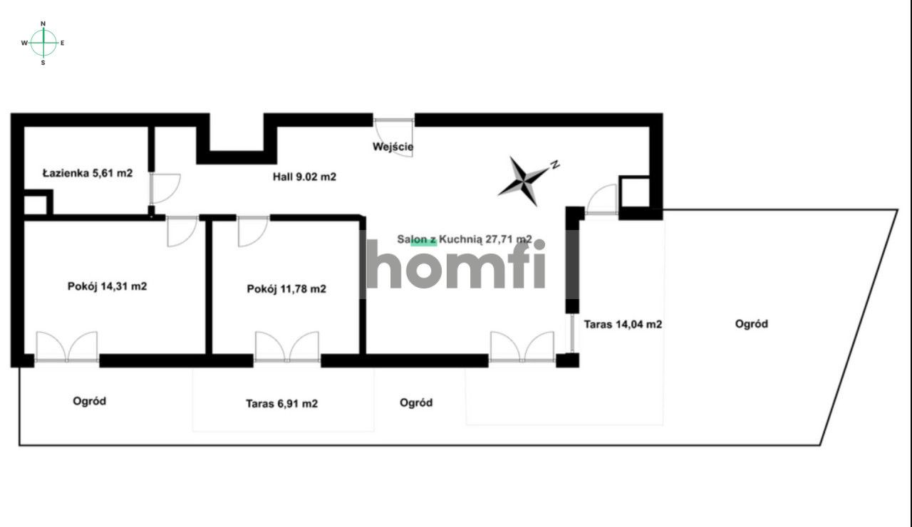 KATOWICE Witosa: Ogród 65m2, 70m2, 3 pok. Nowe budownictwo, miejsce garaż. - Mieszkanie - Sprzedaż - Katowice, Osiedle Witosa