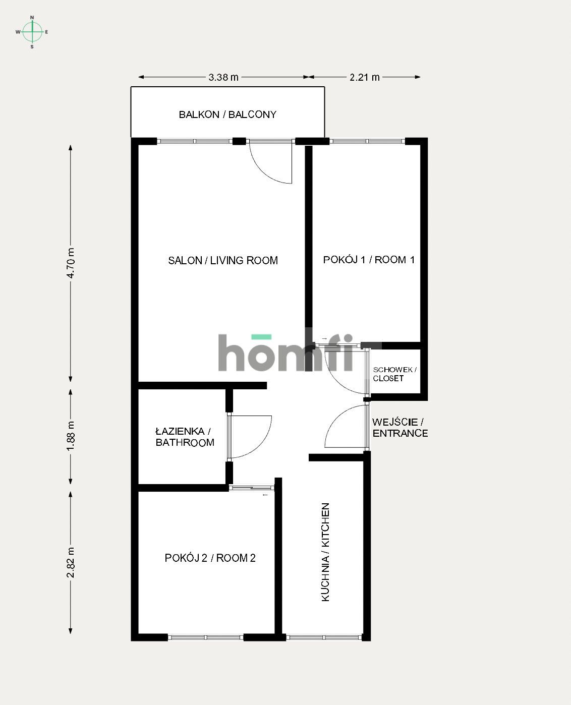 3-room apartment with a balcony - Квартира - Оренда - Bielsko-Biała, Aleksandrowice