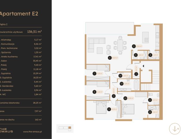 Przestronny apartament na Woli Justowskiej z tarasem - Mieszkanie - Sprzedaż - Kraków, Krowodrza / Wola Justowska
