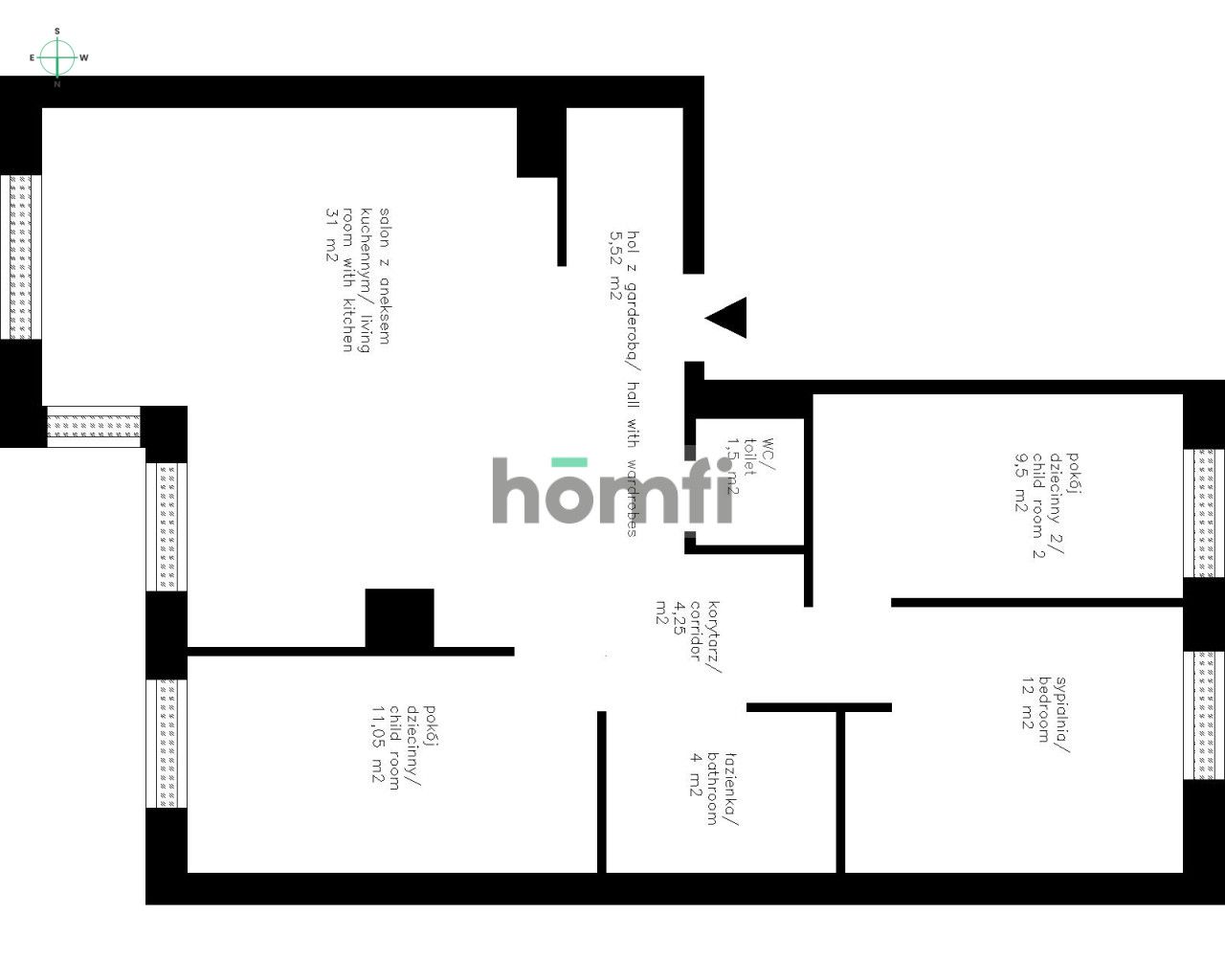 rodzinne 4 pokoje z kominkiem na Myśliwskiej - Mieszkanie - Wynajem - Gdańsk, Piecki-Migowo