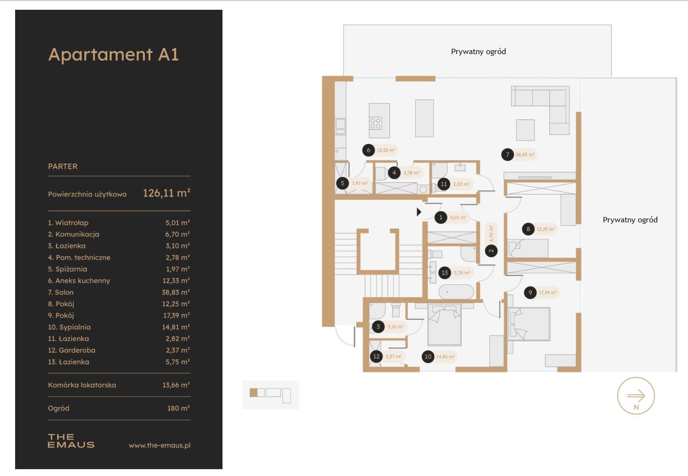 Comfortable apartment with a garden in Wola Justowska - Apartment - Sale - Kraków, Krowodrza / Wola Justowska
