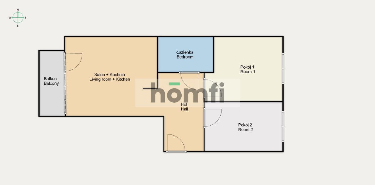 3 pokoje, drewniany parkiet, balkon - Mieszkanie - Sprzedaż - Kraków, Nowa Huta