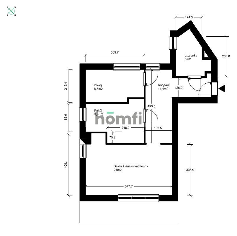 3-Room Apartment, 58,5m2, zabki, PKP - Квартира - Продаж - Wołomiński, Ząbki