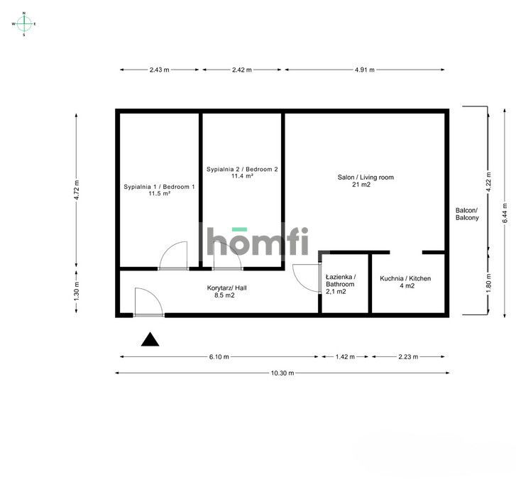 3 rooms for rent in a top location in Krzyki - Квартира - Оренда - Wrocław, Krzyki