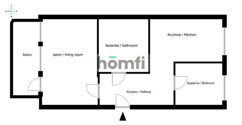 2-ROOM APARTMENT: STYLE AND COMFORT | BYDGOSKIE PRZEDMIEŚCIE | WITH BALCONY AND PARKING - Apartment - Rent - Toruń, Bydgoskie Przedmieście