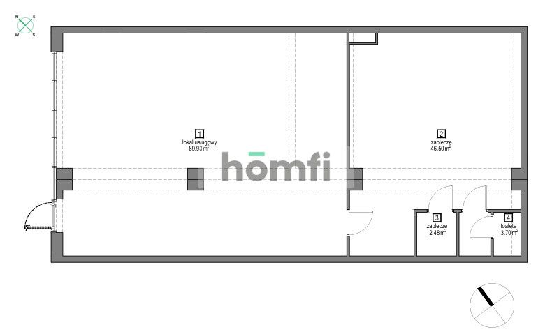 143m2 premises with a shop window, Pułaskiego Street, Atal City Square, near the railway station - Комерційне приміщення - Оренда - Wrocław, Krzyki