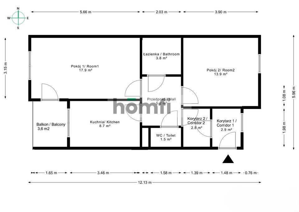 OKAZJA: PRZESTRONNE 58 m² W SERCU WROCŁAWIA - Mieszkanie - Sprzedaż - Wrocław, Krzyki / Przedmieście Oławskie