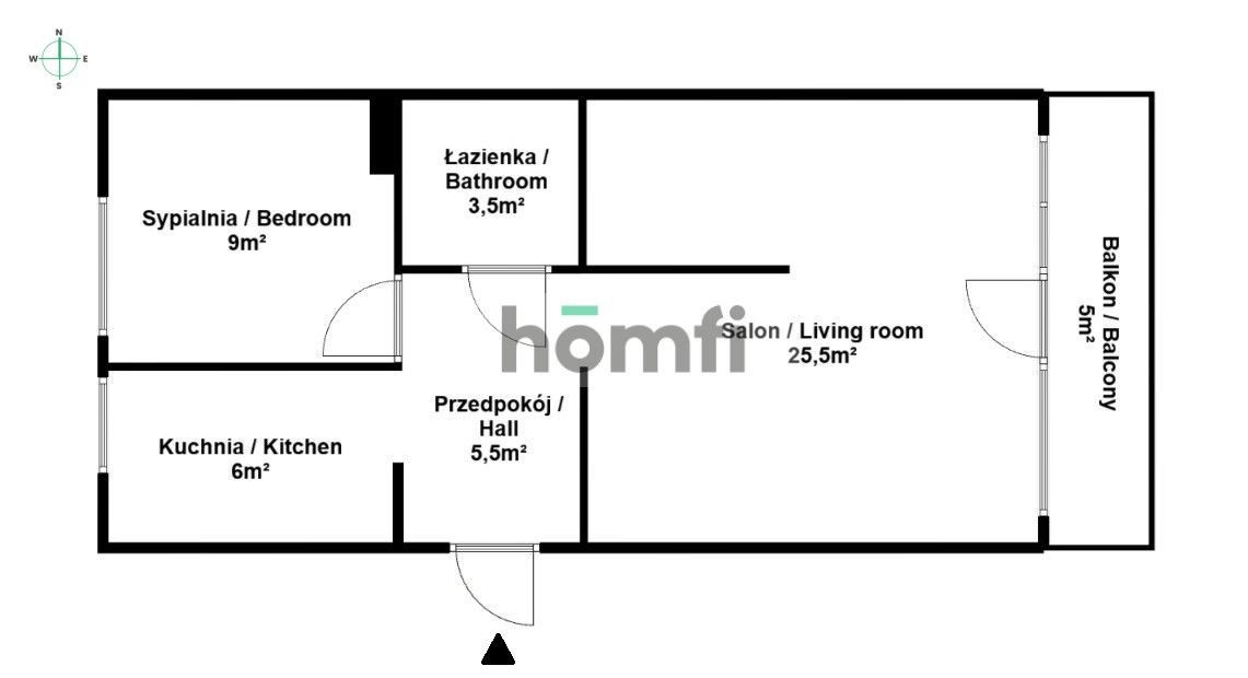 2-room apartment, 53 m², Wrzeszcz, close to Jaśkowa Dolina Park - Apartment - Sale - Gdańsk, Wrzeszcz Górny