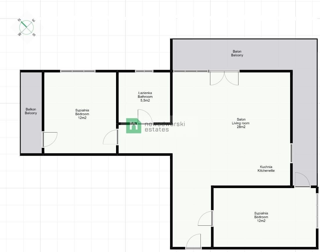 3-pokojowy apartament ul. Pochyła & Grabiszyńska - Mieszkanie - Wynajem - Wrocław, Stare Miasto