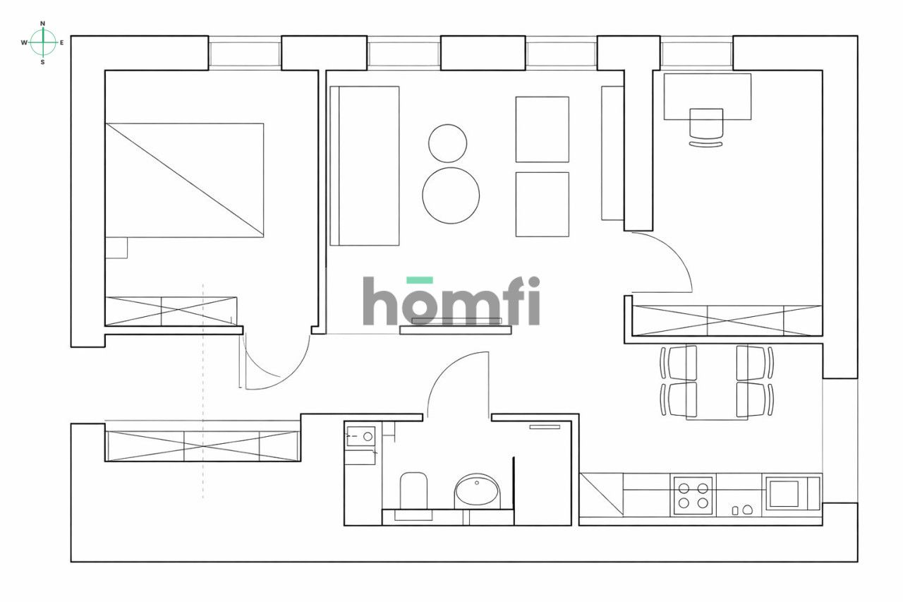 3 rooms next to the Femina Cinema | Metro - Apartment - Rent - Warszawa, Śródmieście / Muranów