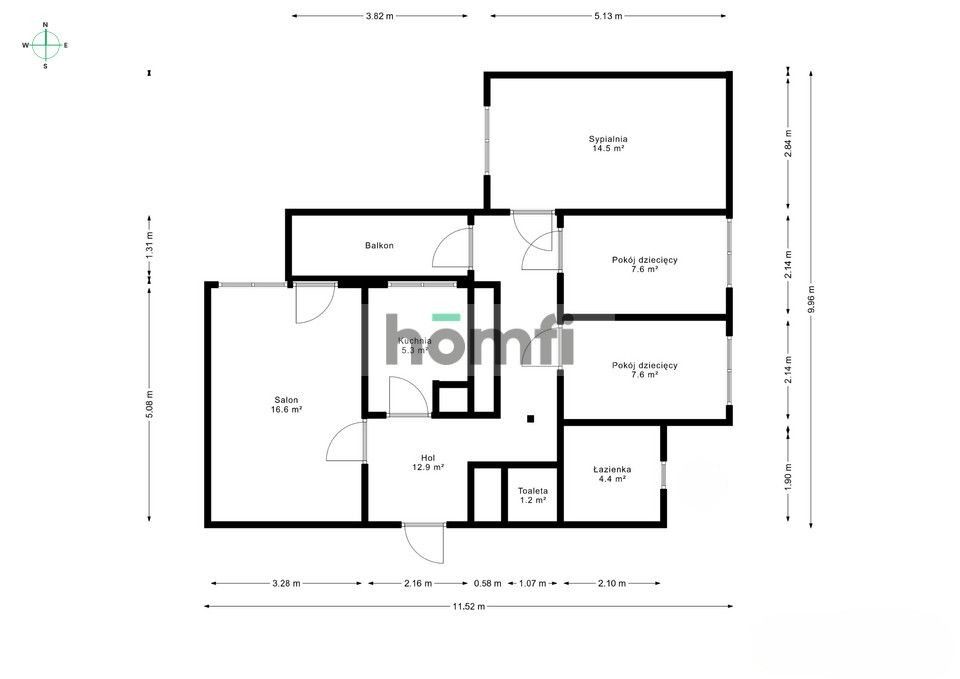 Przestronne mieszkanie Prymasa Wyszyńskiego - 77m2 - Mieszkanie - Sprzedaż - Zamość
