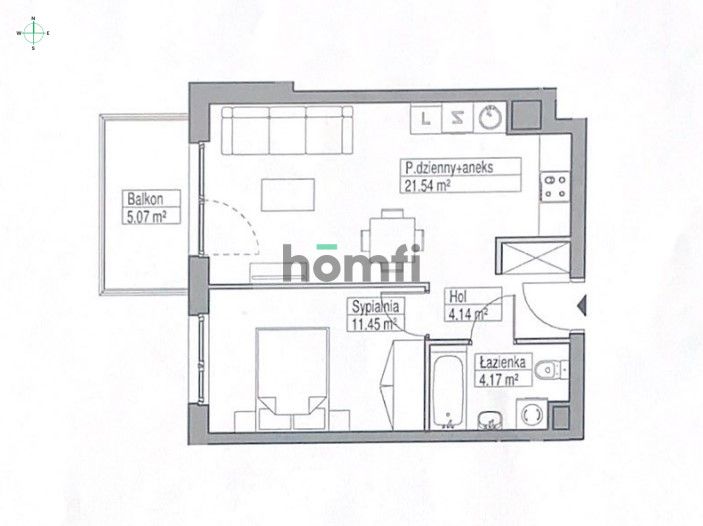 Stylish 2-room with balcony - Zajezdnia Wrzeszcz - Apartment - Rent - Gdańsk, Wrzeszcz