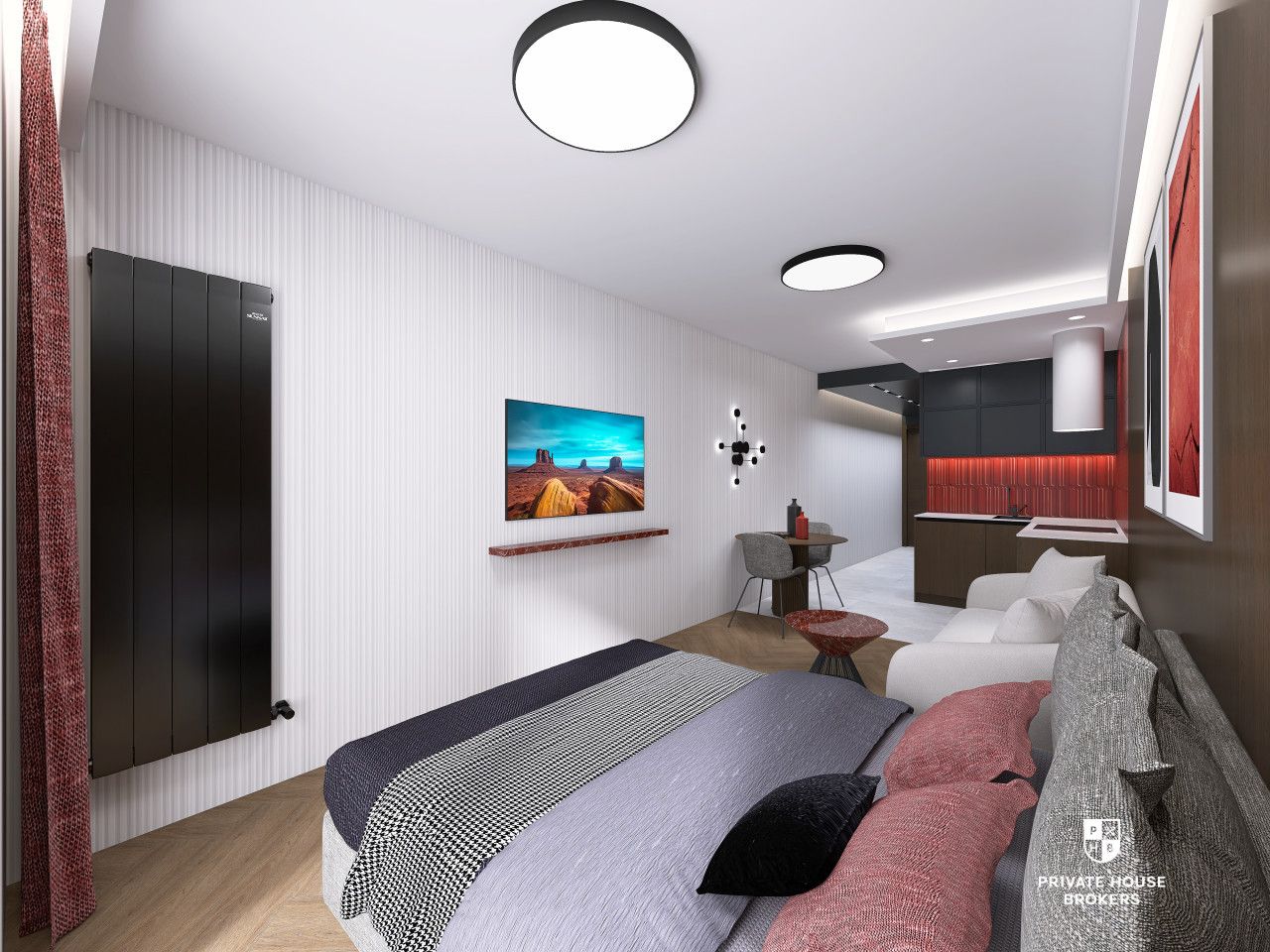 Studio 27,6m2 in new building close to Wawel castle - Kościuszki 22 Apartments - Apartment - Sale - Kraków, Krowodrza / Salwator