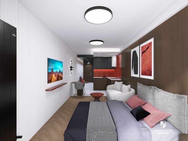 Studio 27,6m2 in new building close to Wawel castle - Kościuszki 22 Apartments - Apartment - Sale - Kraków, Krowodrza / Salwator