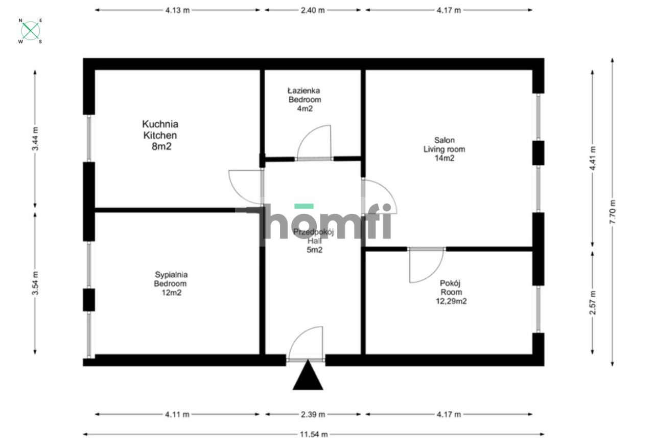 Trzypokojowe mieszkanie na wynajem/Sarbinowska - Квартира - Оренда - Wrocław, Fabryczna