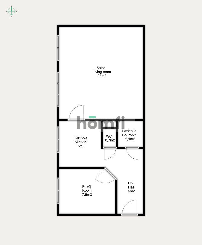 Comfortable 2-room apartment - Apartment - Sale - Białystok, Antoniuk