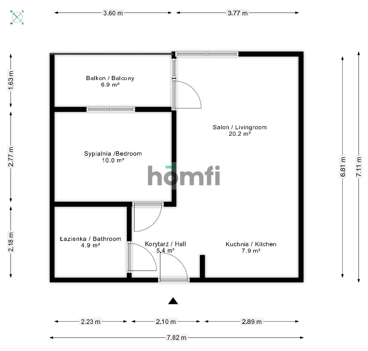 2 ROOMS IN JAGODNO. PERFECT FOR A FIRST HOME OR INVESTMENT. - Квартира - Продаж - Wrocław, Krzyki / Jagodno