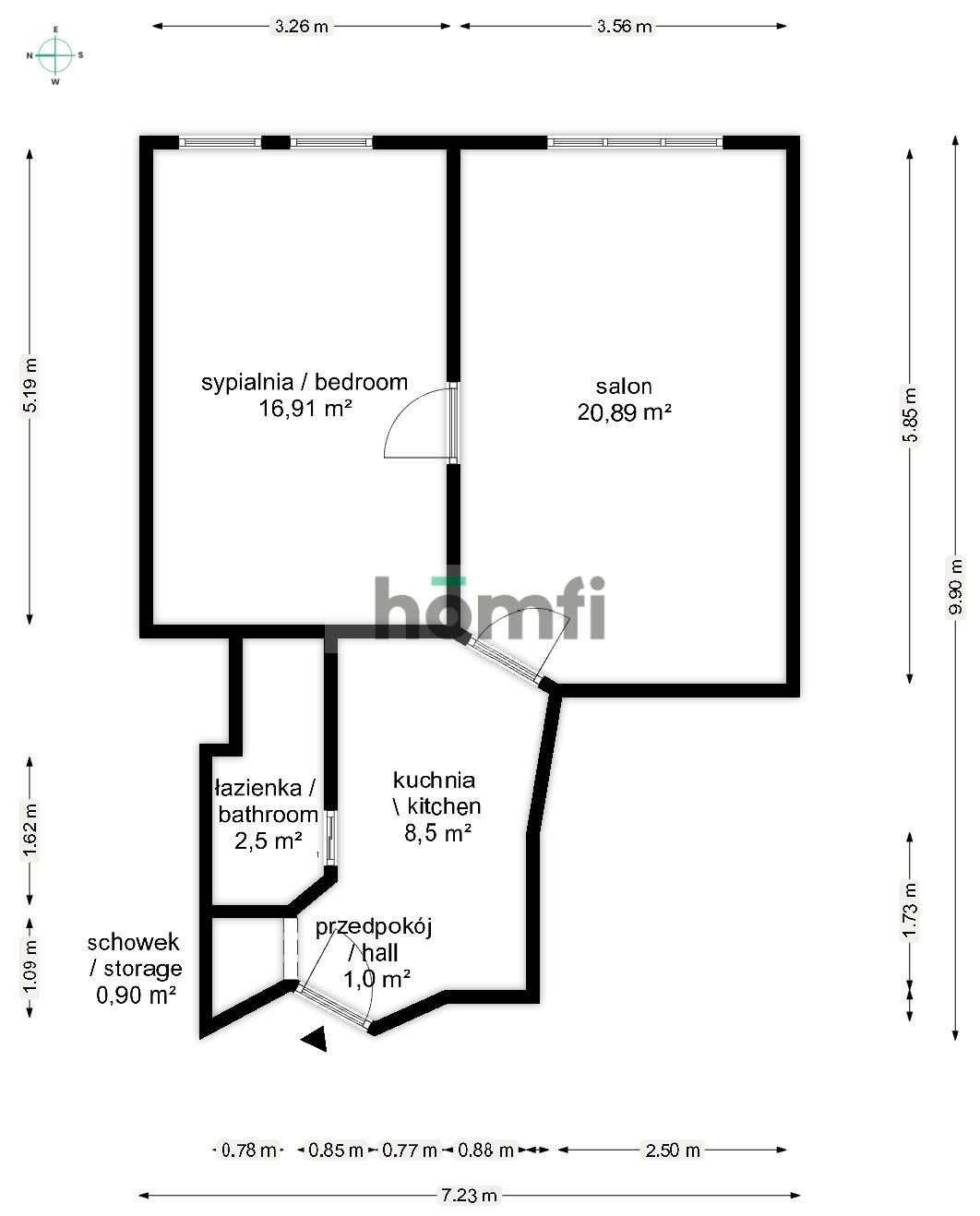 2 POKOJE | CENTRUM | KAMIENICA - Mieszkanie - Sprzedaż - Wrocław, Fabryczna / Grabiszyn