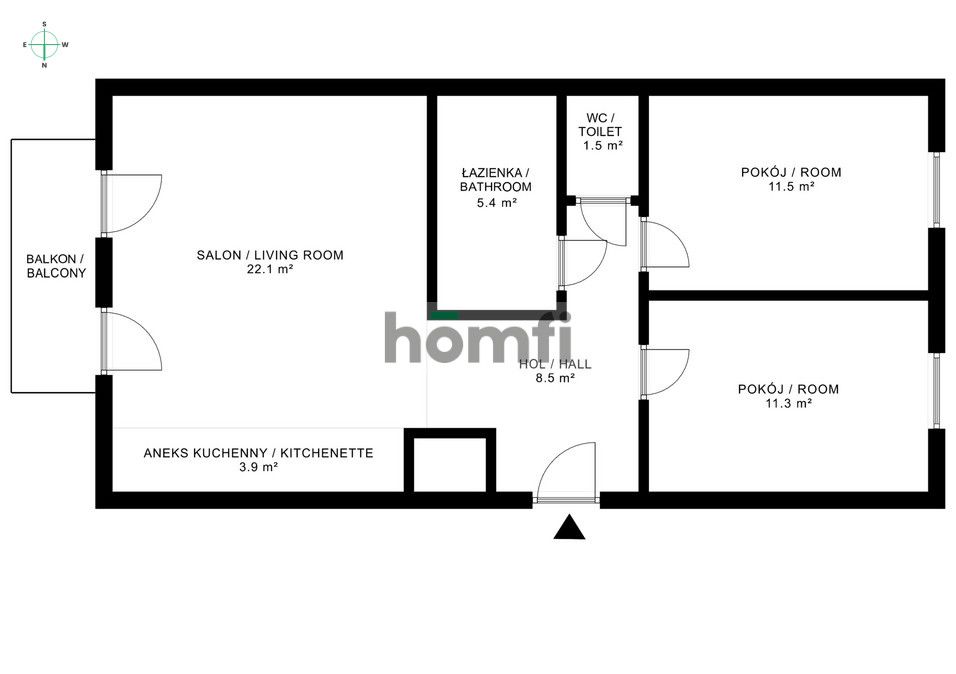 Spacious 3-Room Apartment with Balcony & Garage – Gdańsk Jasień - Apartment - Rent - Gdańsk, Jasień