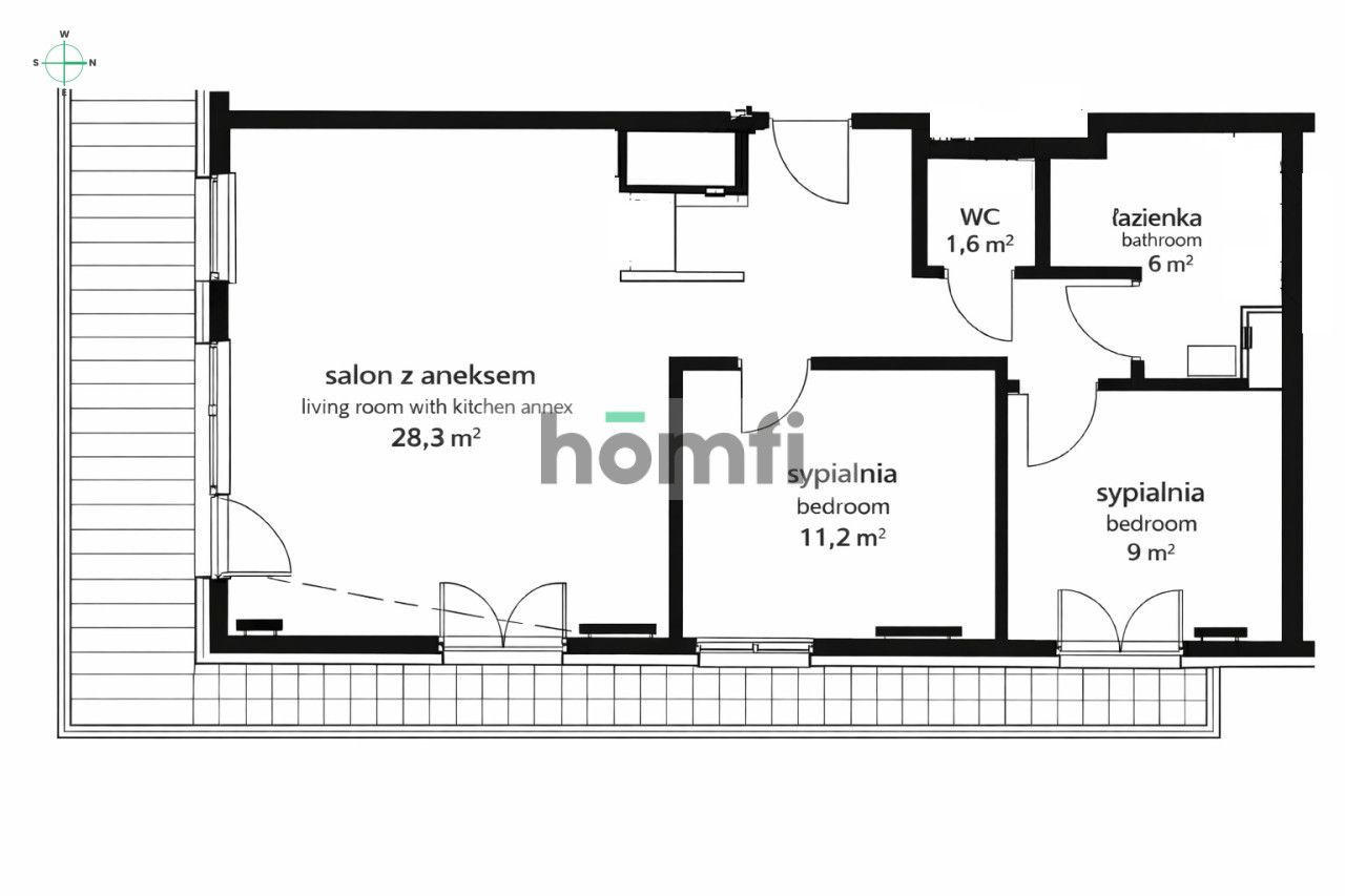 spacious and bright 3 family rooms - Apartment - Rent - Gdynia, Wiczlino