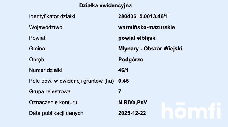 plot RIVa 2,61 hectare Zaścianki, elbląski - Plot - Sale - Elbląski, Młynary / Zaścianki