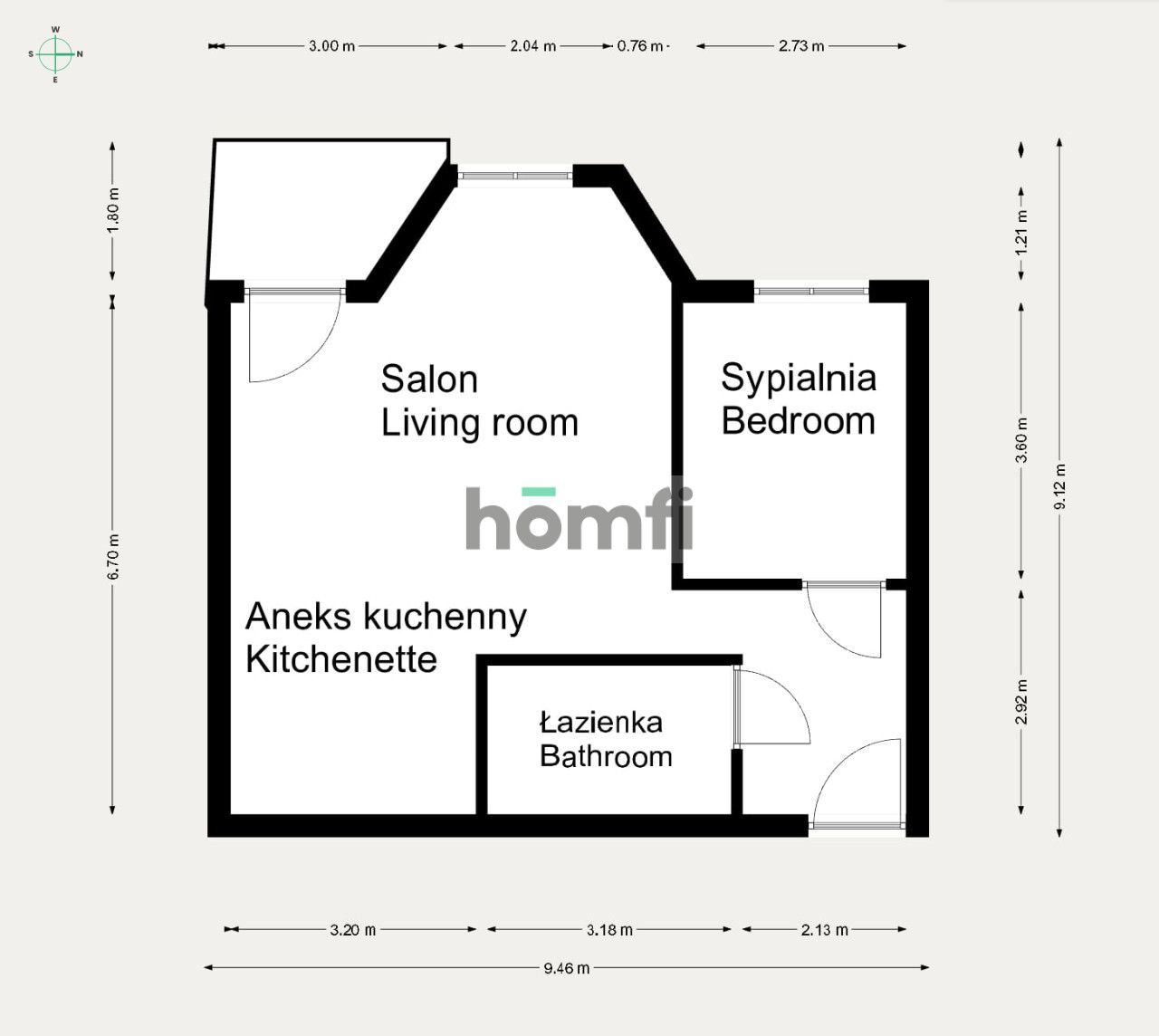 Cozy 2 rooms on Kliny - Квартира - Продаж - Kraków, Podgórze / Kliny