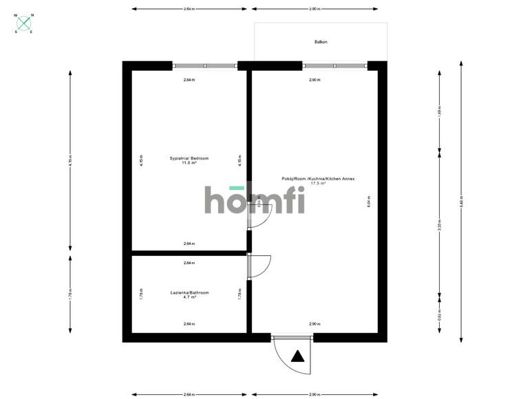 Separate bedroom in 33 m²? Yes, seriously! - Apartment - Sale - Warszawa, Praga-Południe / Grochów