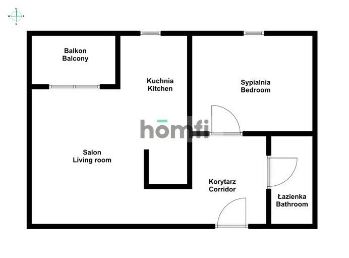 Umeblowane, 2 pokoje z balkonem - ul. Św. Wawrzyńca, Poznań - Mieszkanie - Wynajem - Poznań, Jeżyce / Jeżyce