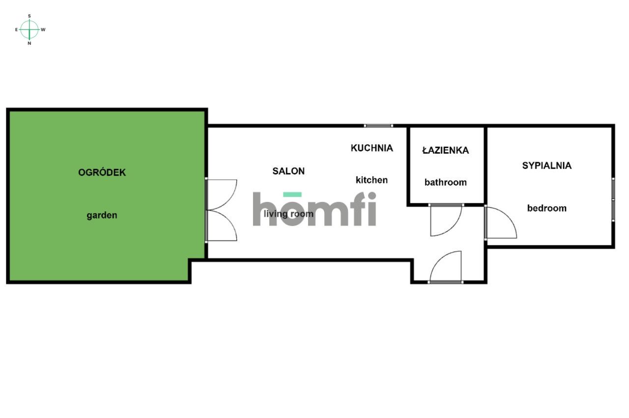 Starego Dębu, 41m²: brand new 2-room apartment with Air-Con and garden - Apartment - Rent - Kraków, Krowodrza / Bronowice Wielkie
