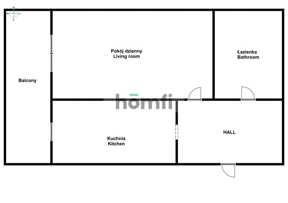 Mieszkanie 39m2 z balkonem oraz oddzielną kuchnią/ ul.  Włoska/ Wola Duchacka - Mieszkanie - Wynajem - Kraków, Podgórze / Wola Duchacka