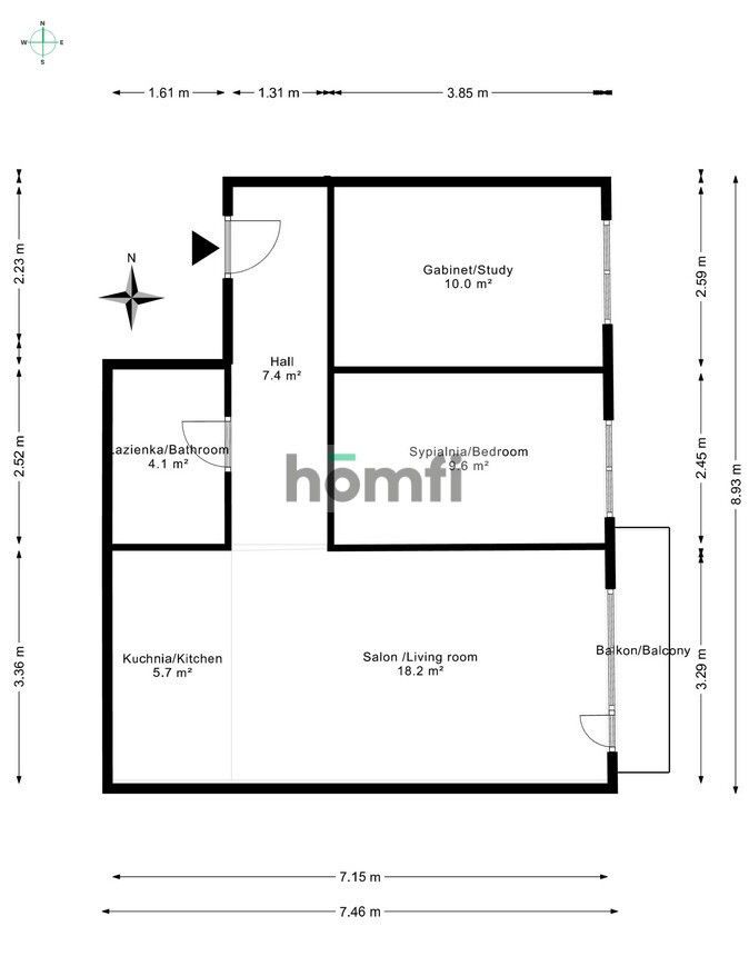 3-room apartment, Olimpia Port - Apartment - Rent - Wrocław, Psie Pole / Swojczyce