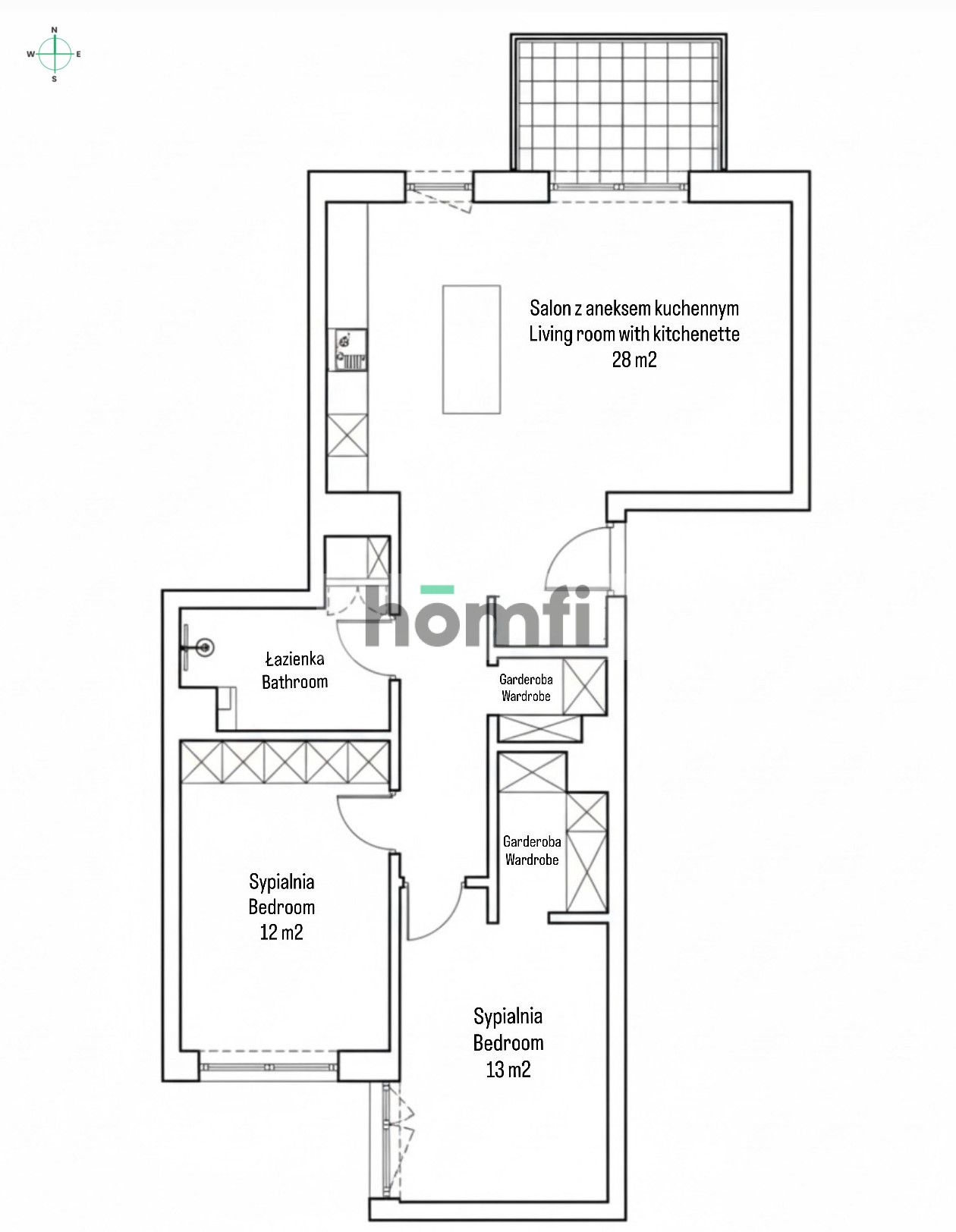 3-room - 73 m2 | View of the Vistula River | Zabłocie - Квартира - Оренда - Kraków, Zabłocie