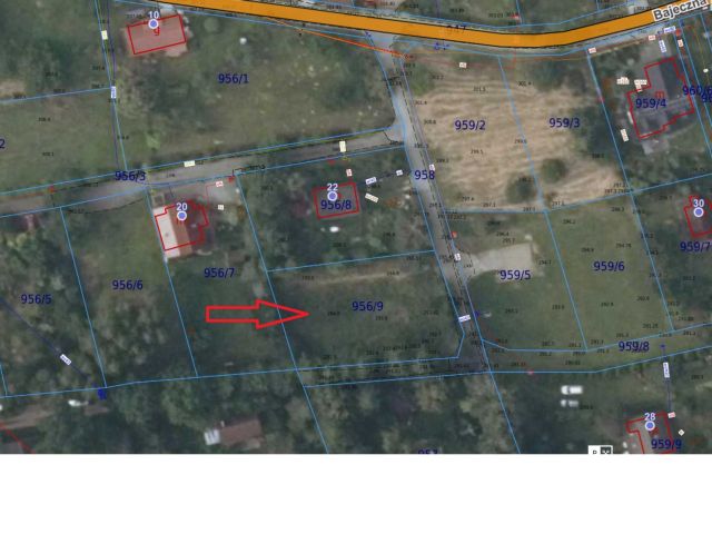 Działka budowlana w miejscowości Włosań - 8,49ar - Bajeczna - Działka - Sprzedaż - Krakowski, Mogilany / Włosań