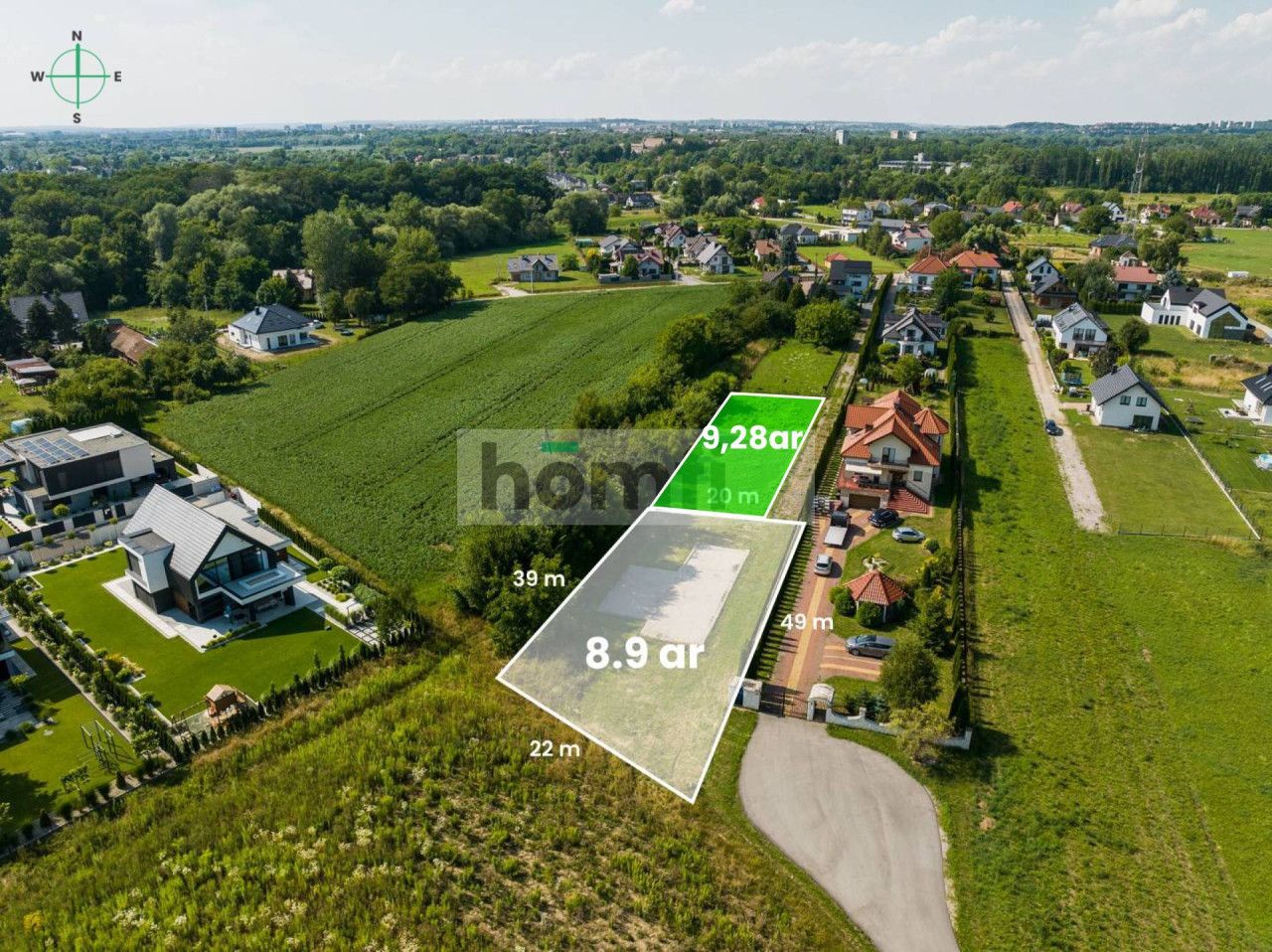 Działka budowlana 890 m² | Kraków – Mogiła | Zielona okolica | Fundamenty + pozwolenie na budowę - Działka - Sprzedaż - Kraków, Nowa Huta / Mogiła