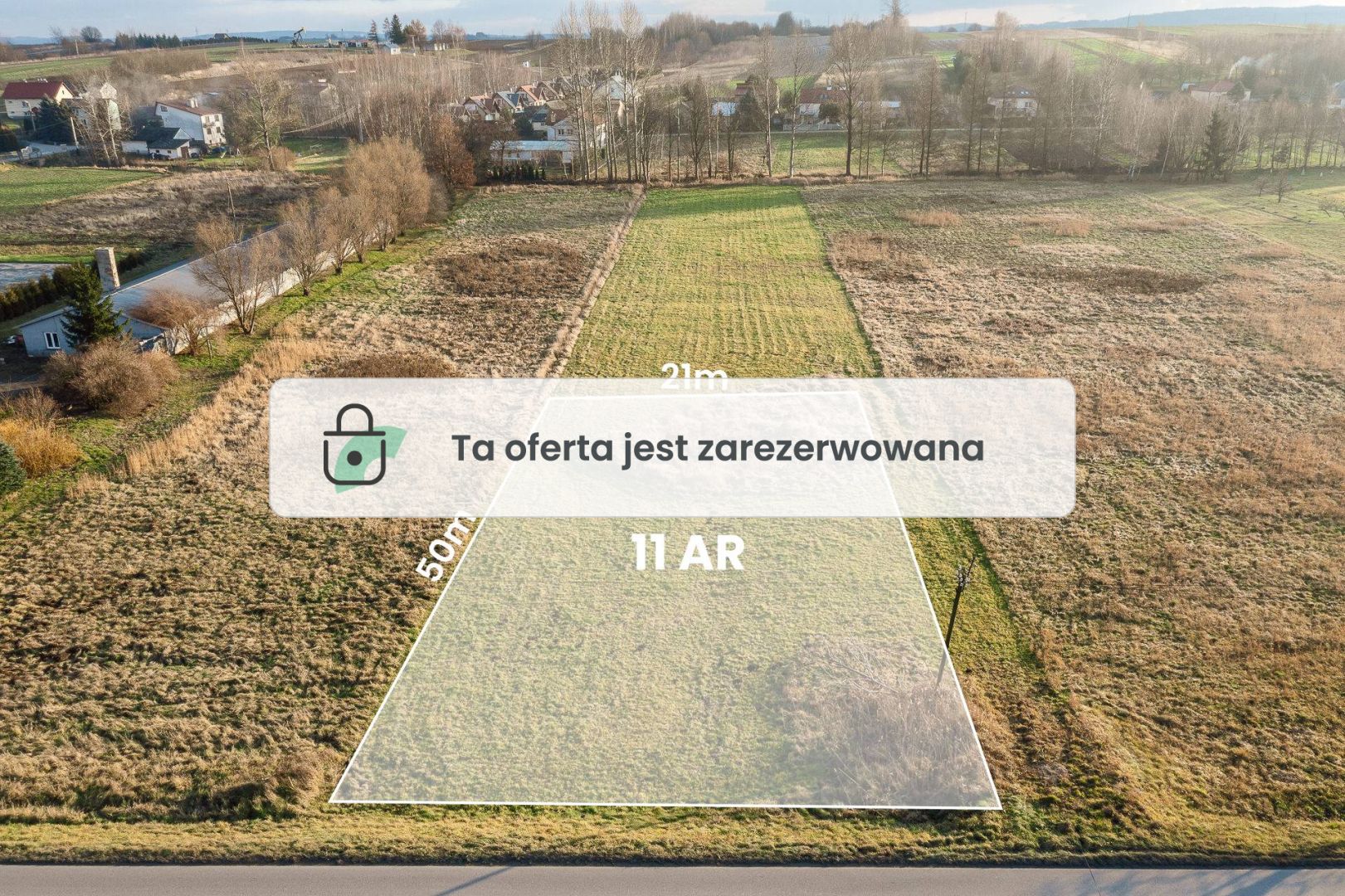 Atrakcyjna Działka 11 ar 10 minut od Rzeszowa - Działka - Sprzedaż - Rzeszowski, Boguchwała / Zgłobień