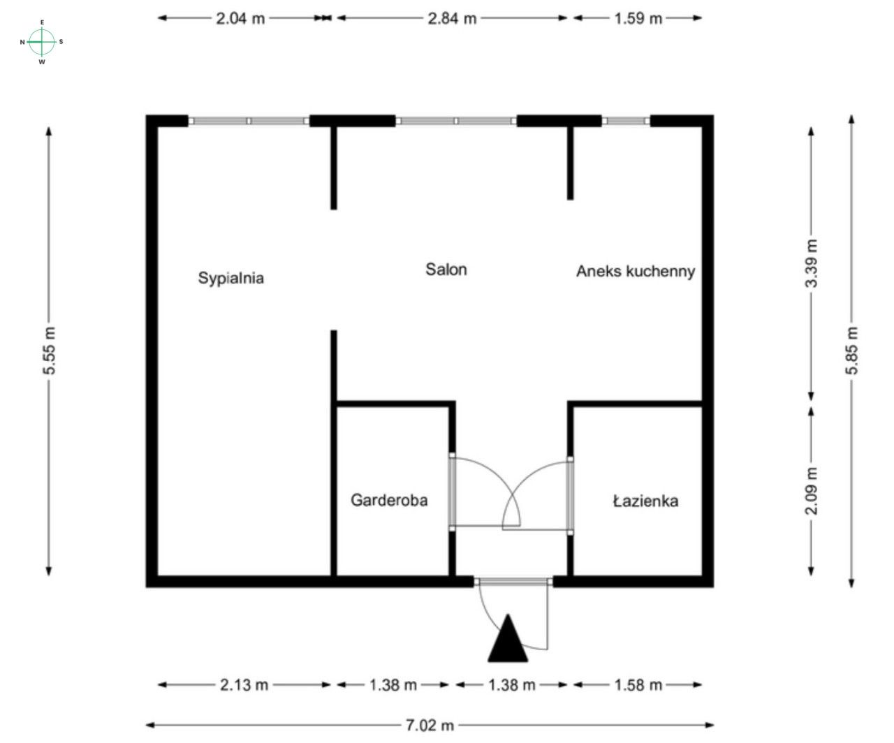 Cozy studio | 39 m2 | Młociny/Bielany district - Квартира - Оренда - Warszawa, Bielany