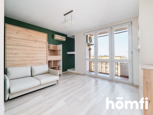 Studio apartment with air conditioning and a balcony – city center of Łódź, Kościuszki Street - Apartment - Rent - Łódź, Śródmieście