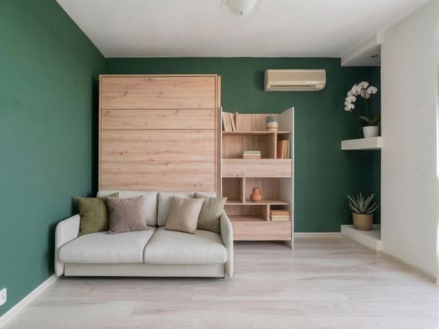 Studio apartment with air conditioning and a balcony – city center of Łódź, Kościuszki Street - Apartment - Rent - Łódź, Śródmieście