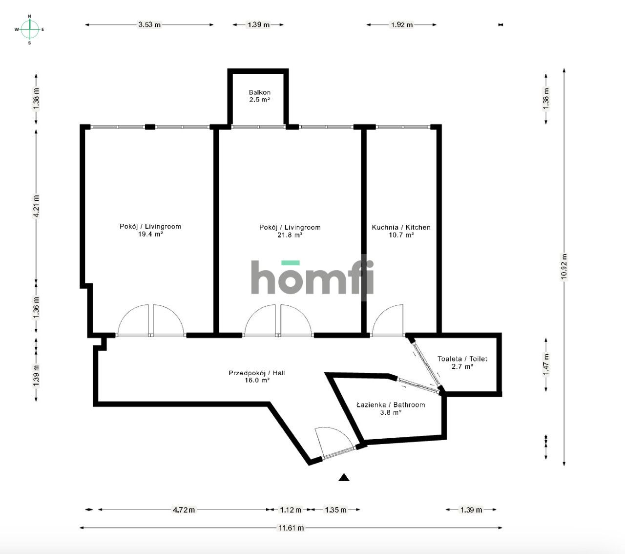 Mieszkanie z duszą w kamienicy | 75 m² | 2 pokoje - Mieszkanie - Sprzedaż - Wrocław, Śródmieście / Nadodrze