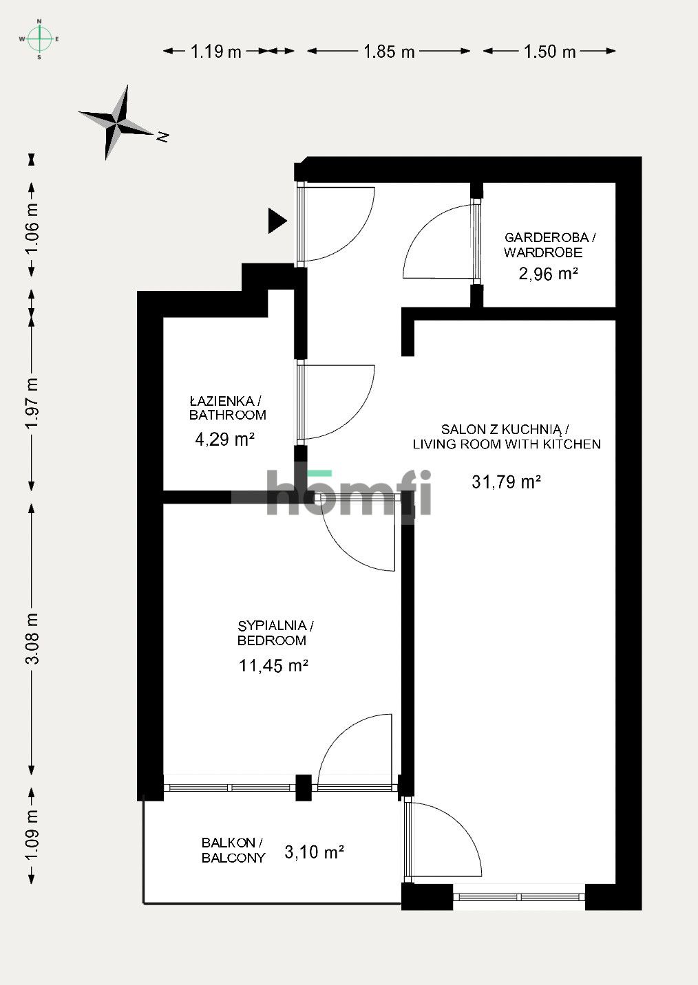 modern 2-room apartment - Apartment - Rent - Bielsko-Biała, Leszczyny