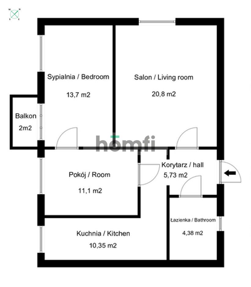 Mieszkanie 68m2 przy Placu Świętej Katarzyny - Mieszkanie - Sprzedaż - Toruń, Stare Miasto