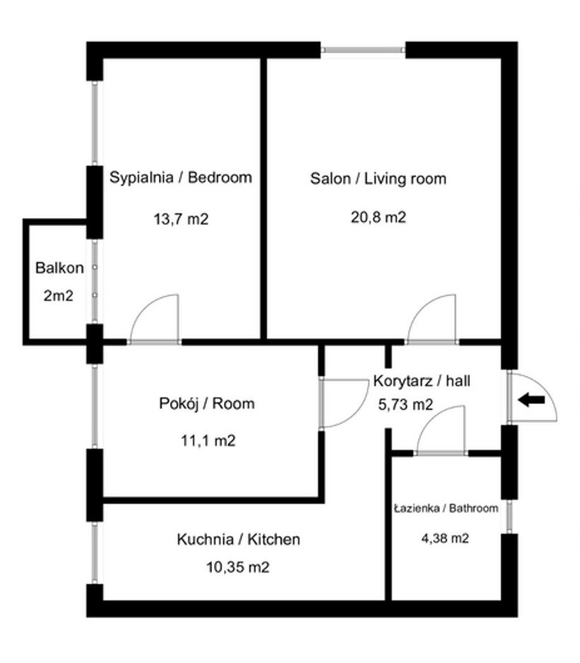 Mieszkanie 68m2 przy Placu Świętej Katarzyny - Mieszkanie - Sprzedaż - Toruń, Stare Miasto