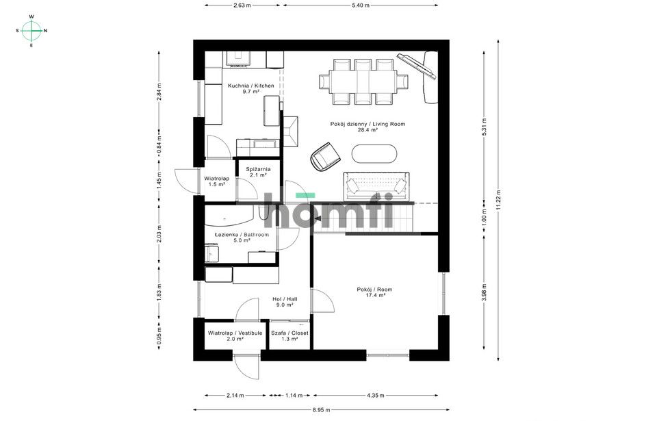 Funkcjonalny i ekonomiczny dom z widokiem na góry - Dom - Sprzedaż - Bielski, Wilkowice
