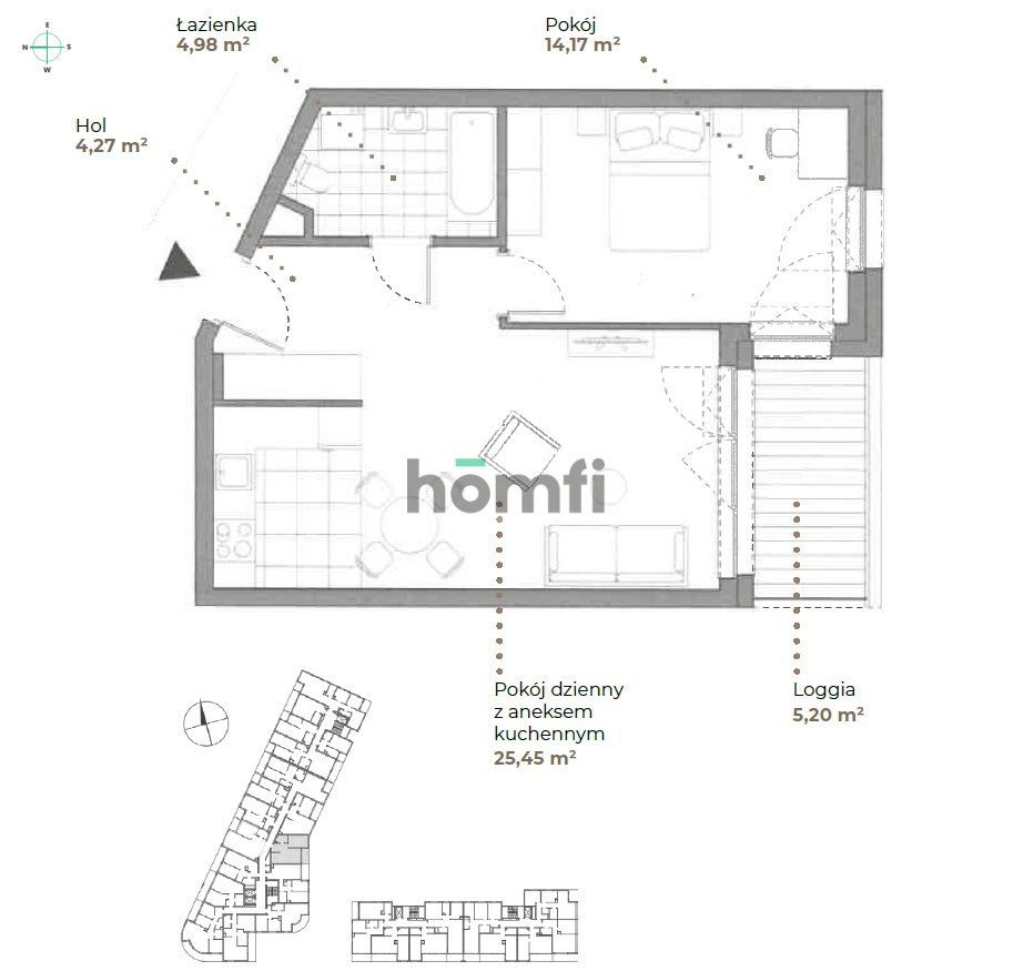 Stylowe 2-pok, loggia, parking w hali, KL, CENTRUM - Mieszkanie - Sprzedaż - Gdynia, Śródmieście