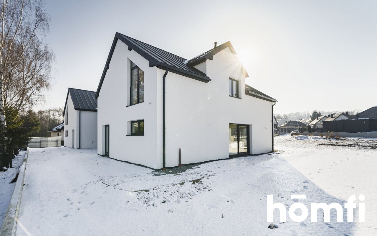 Nowoczesny dom w zabudowie bliźniaczej na sprzedaż | Libertów | Duże okna HS | Pompa ciepła | Działka: 6 ar - Dom - Sprzedaż - Krakowski, Mogilany / Libertów