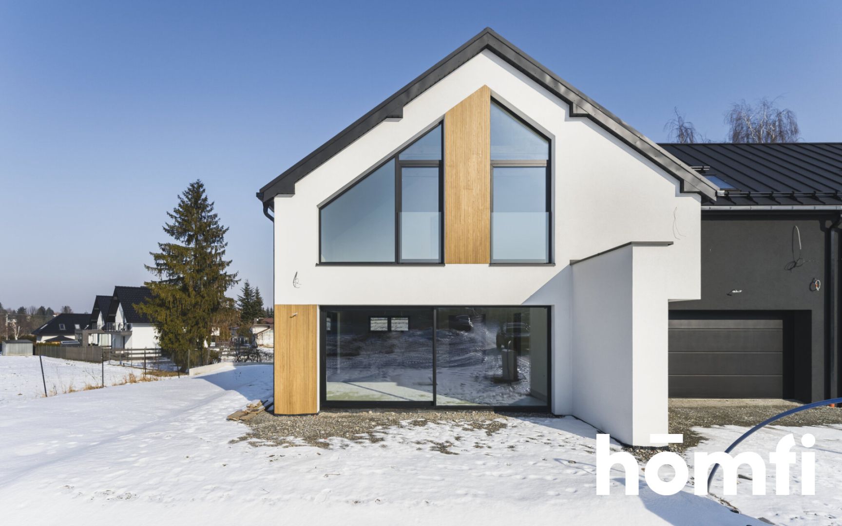 Nowoczesny dom w zabudowie bliźniaczej na sprzedaż | Libertów | Duże okna HS | Pompa ciepła | Działka: 6 ar - Dom - Sprzedaż - Krakowski, Mogilany / Libertów