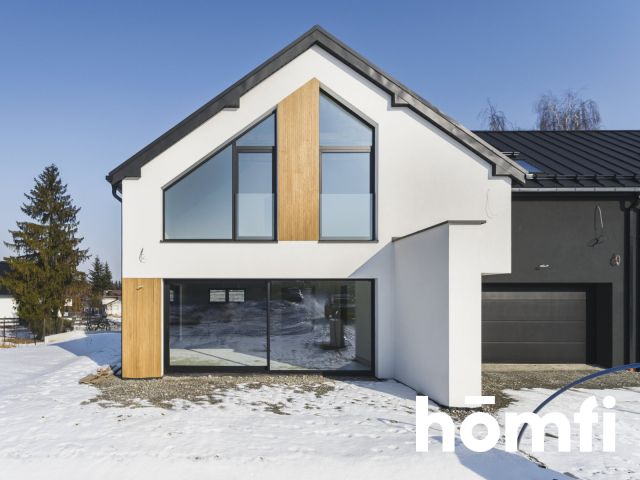 Nowoczesny dom w zabudowie bliźniaczej na sprzedaż | Libertów | Duże okna HS | Pompa ciepła | Działka: 6 ar - Dom - Sprzedaż - Krakowski, Mogilany / Libertów